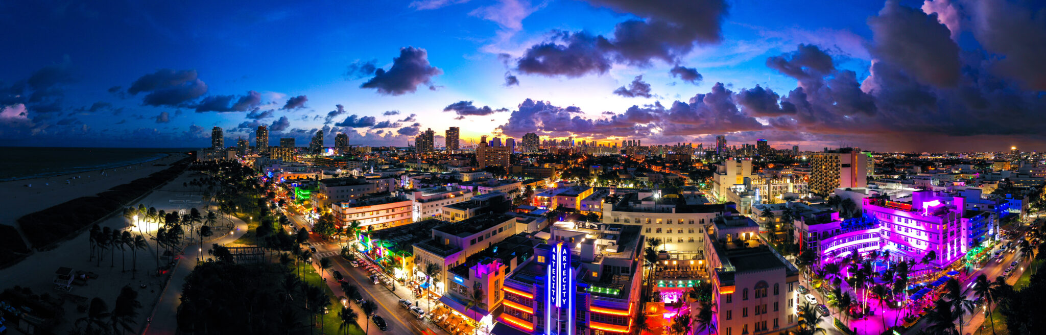 South Beach panorama by Matthew Hoyos