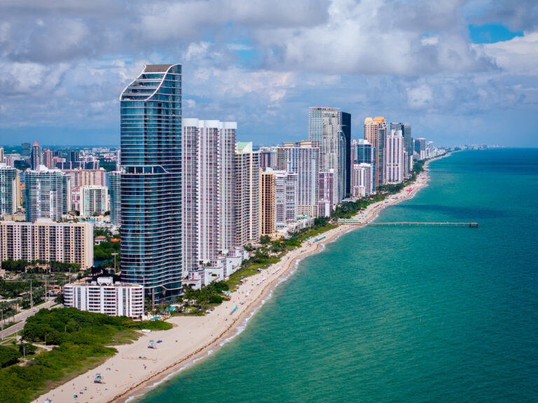Sunny Isles Beach high-rises and the Atlantic Ocean, aerial | Matthew Hoyos