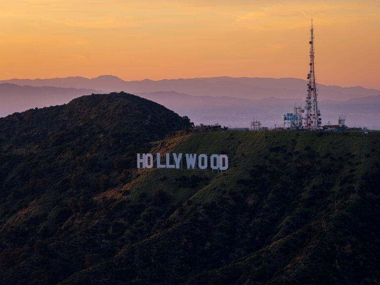 Hollywood Sign at sunset, Los Angeles | Matthew Hoyos