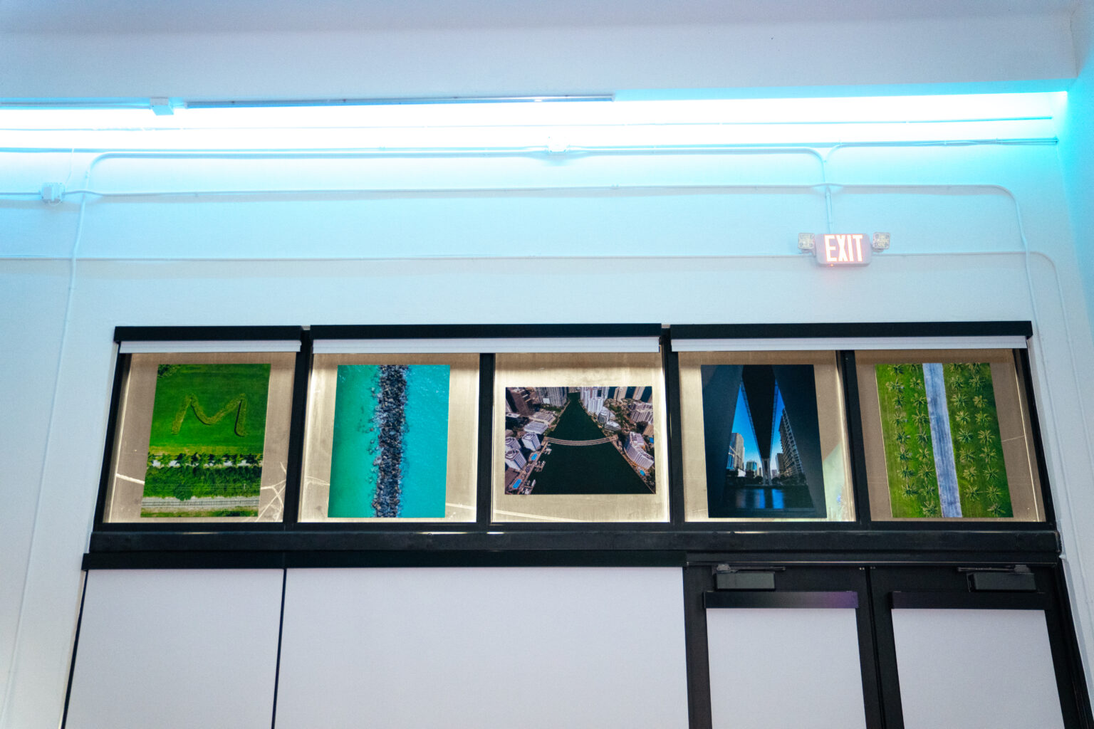 Talk of Miami Day edition framed on the wall at the Wynwood unveiling