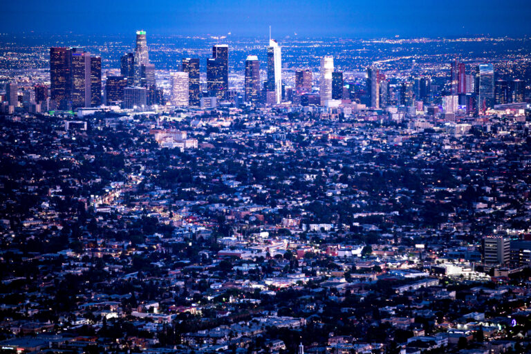 Downtown Los Angeles skyline at dusk | Matthew Hoyos